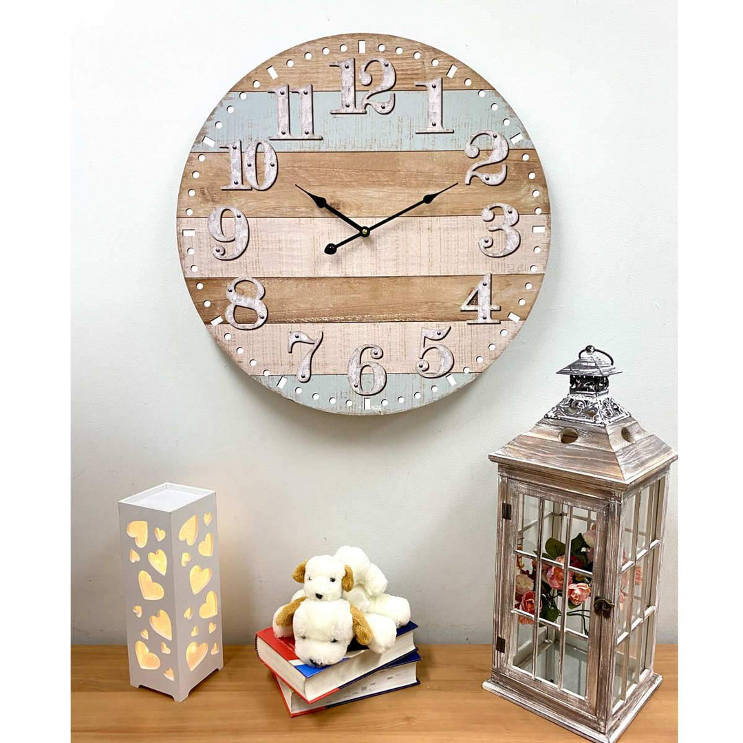 Victory Heston Wood Panel Print Wall Clock 58cm CHH-141 4