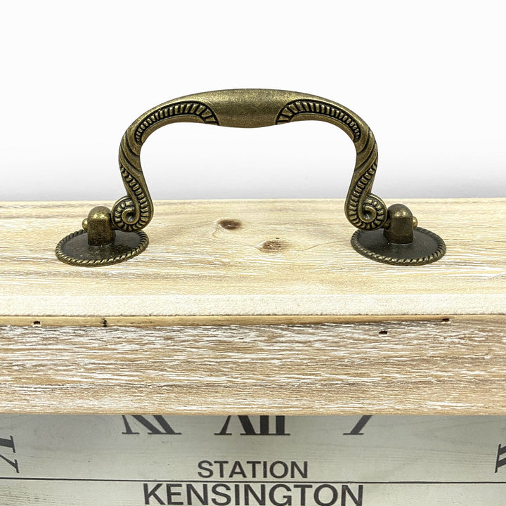 Victory Kensington Station Thick Rectangular Timber Frame Desk Clock 31cm THH-818 5