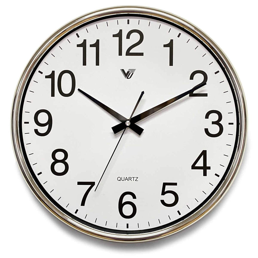 Victory Koen Domed Face Wall Clock Silver 38cm CCJ-2515S 1