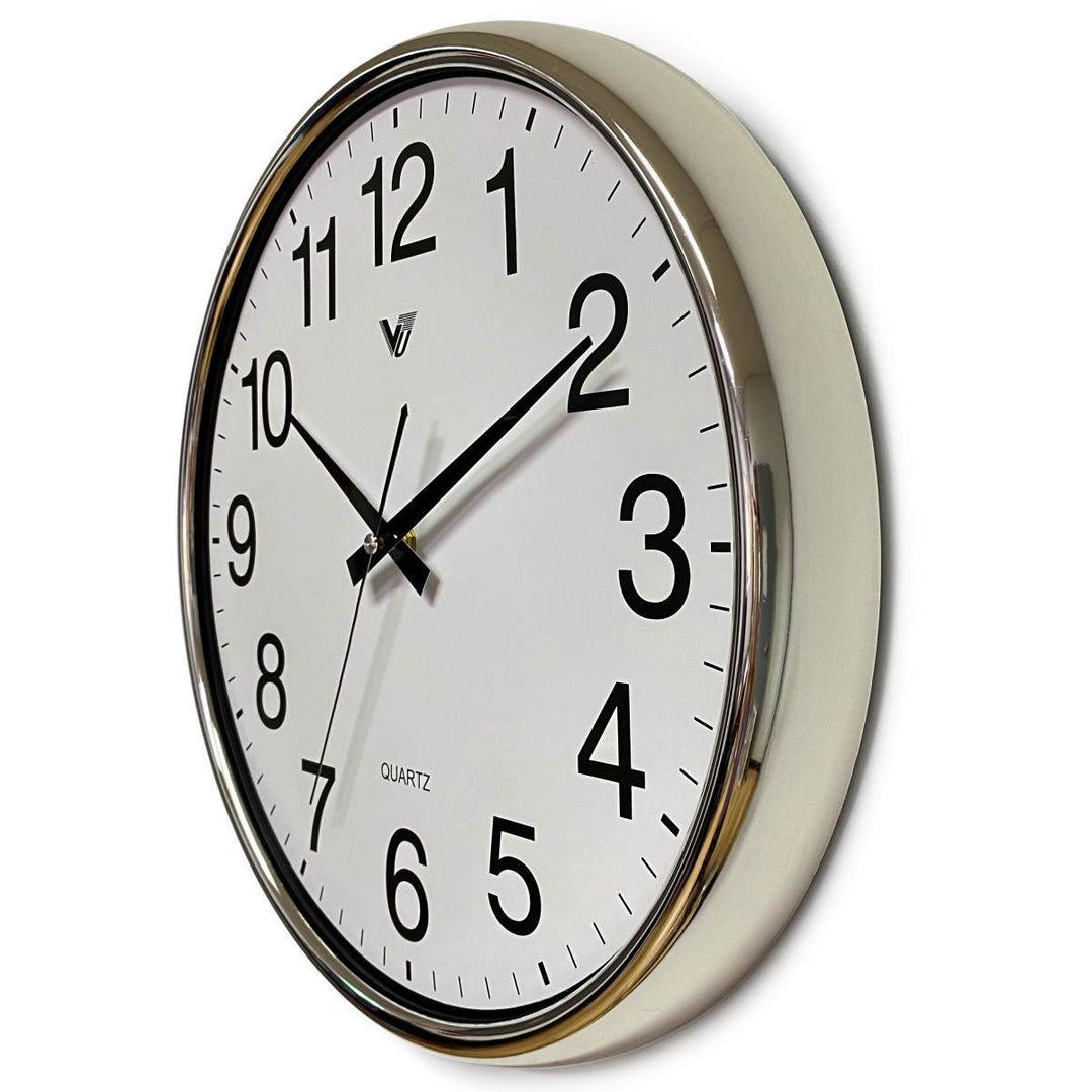 Victory Koen Domed Face Wall Clock Silver 38cm CCJ-2515S 2