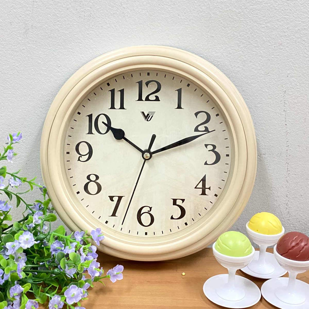 Victory Leila Vintage Print Wall Clock Cream 22cm CJH-5155-CRE 5