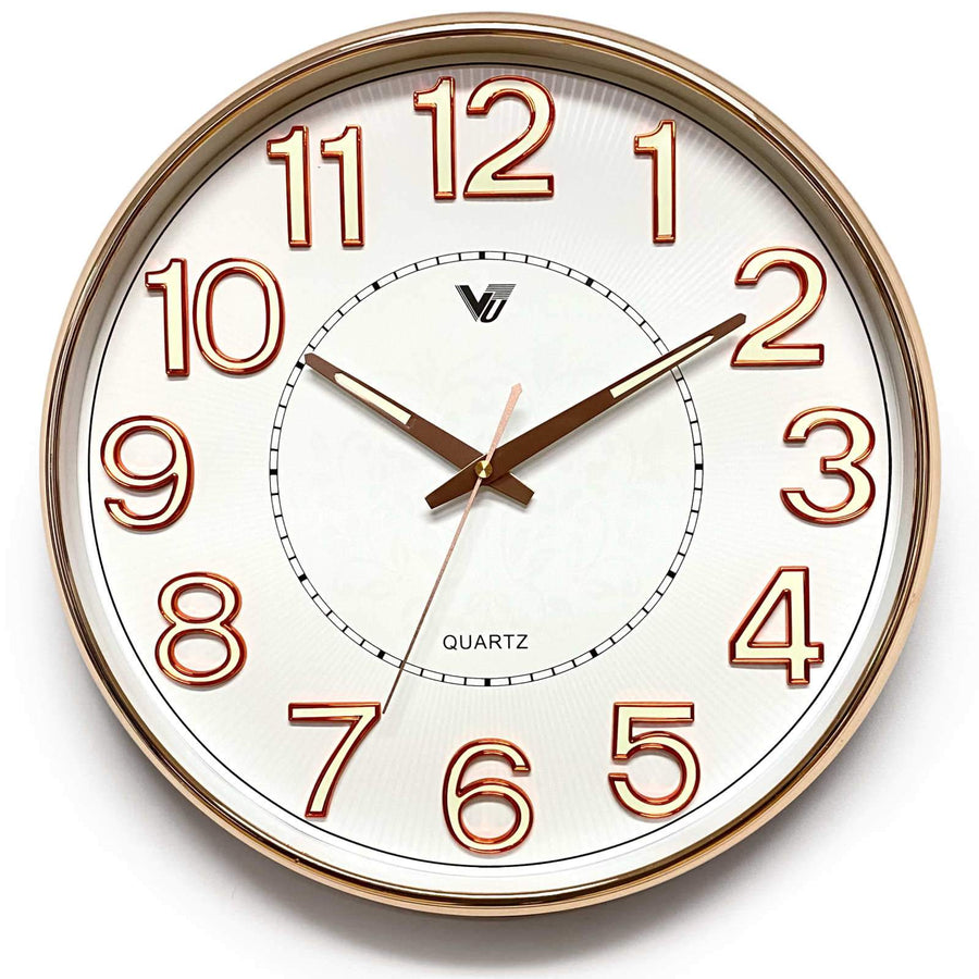 Victory Leopold Luminous and 3D Numbers Wall Clock White 38cm CCJ-3013W 1
