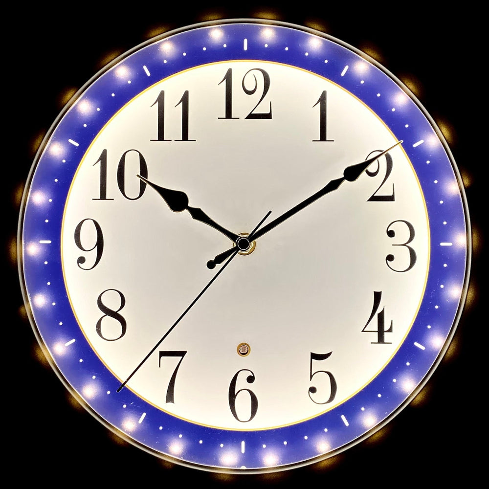 Victory Mattheo Voice Activated LED Light Wall Clock Blue 30cm CJB-238-Blue 2