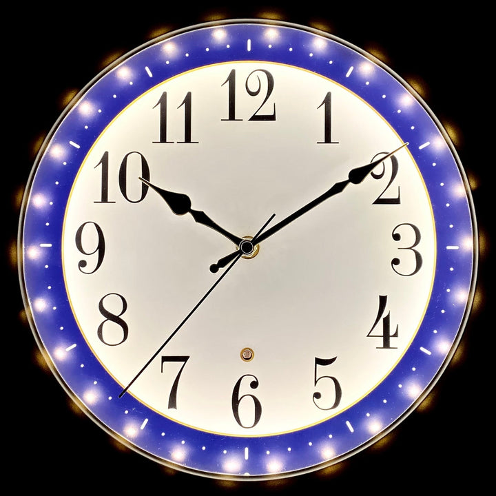 Victory Mattheo Voice Activated LED Light Wall Clock Blue 30cm CJB-238-Blue 2