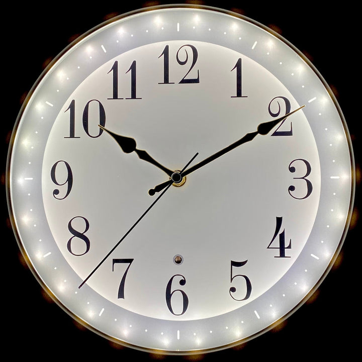 Victory Mattheo Voice Activated LED Light Wall Clock Silver 30cm CJB-238-Silver 2