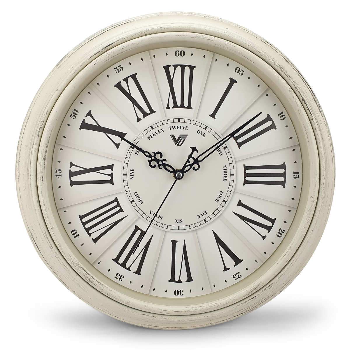 Buy Paisley Vintage Roman Wall Clock Cream 40cm Online – Oh Clocks