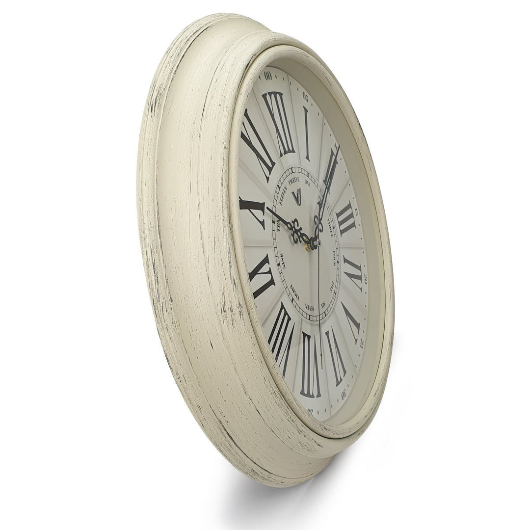 Victory Paisley Vintage Roman Wall Clock Cream 40cm CWH 6195White 4