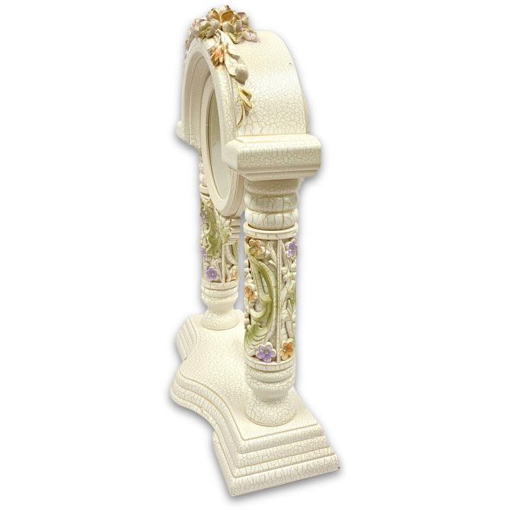 Victory Penelope Floral Arch Mantel Clock Cream 40cm TSS-1466 7