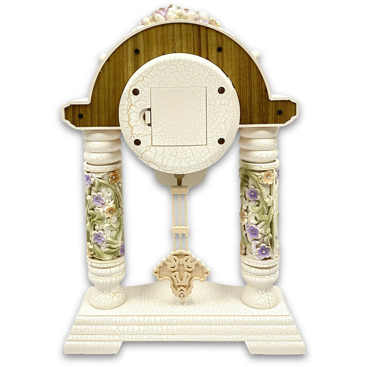 Victory Penelope Floral Arch Mantel Clock Cream 40cm TSS-1466 8