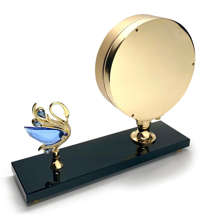 Victory Praiah Crystal Swan Mantel Clock Blue 17cm TCJ-622-BLU 8