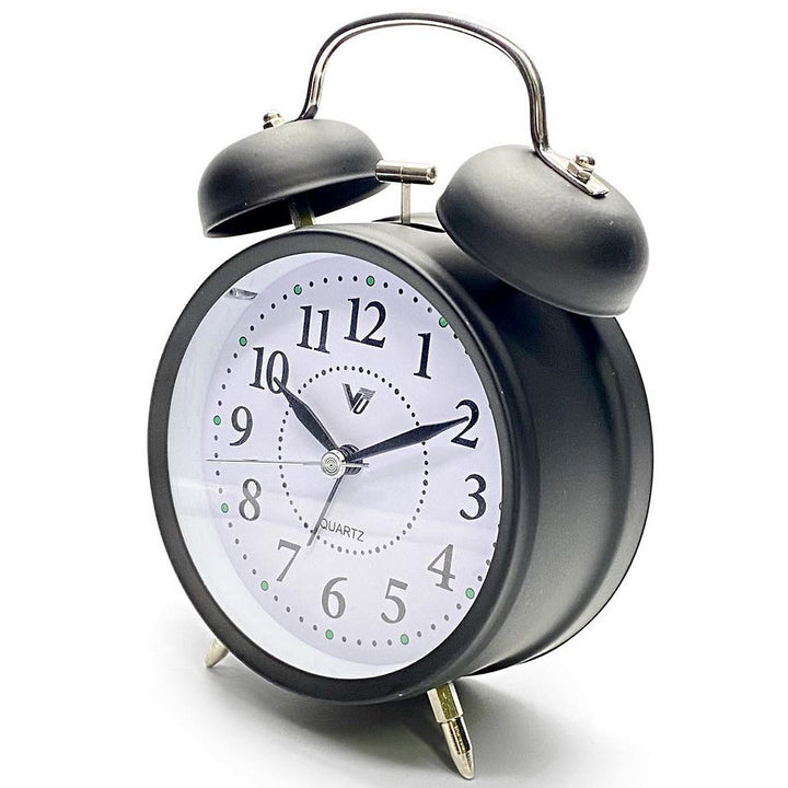 Victory Ricki Mechanical Twin Bell Alarm Clock Black 17cm TGH-S39Black 2