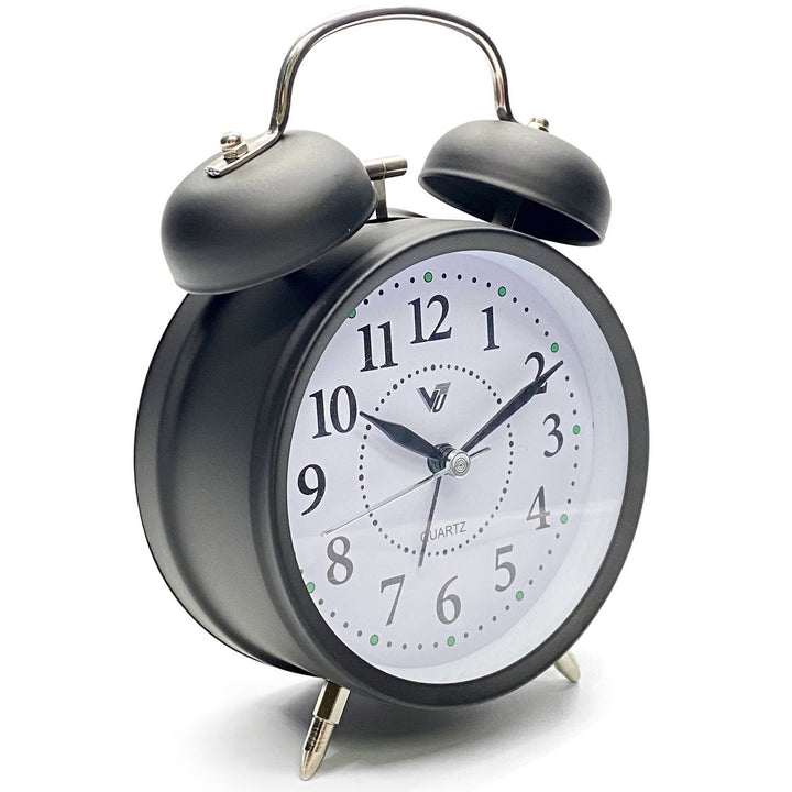 Victory Ricki Mechanical Twin Bell Alarm Clock Black 17cm TGH-S39Black 3
