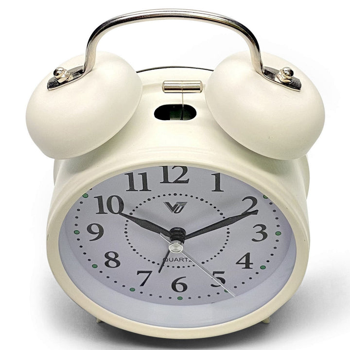 Victory Ricki Mechanical Twin Bell Alarm Clock Cream 17cm TGH-S39Cream 2
