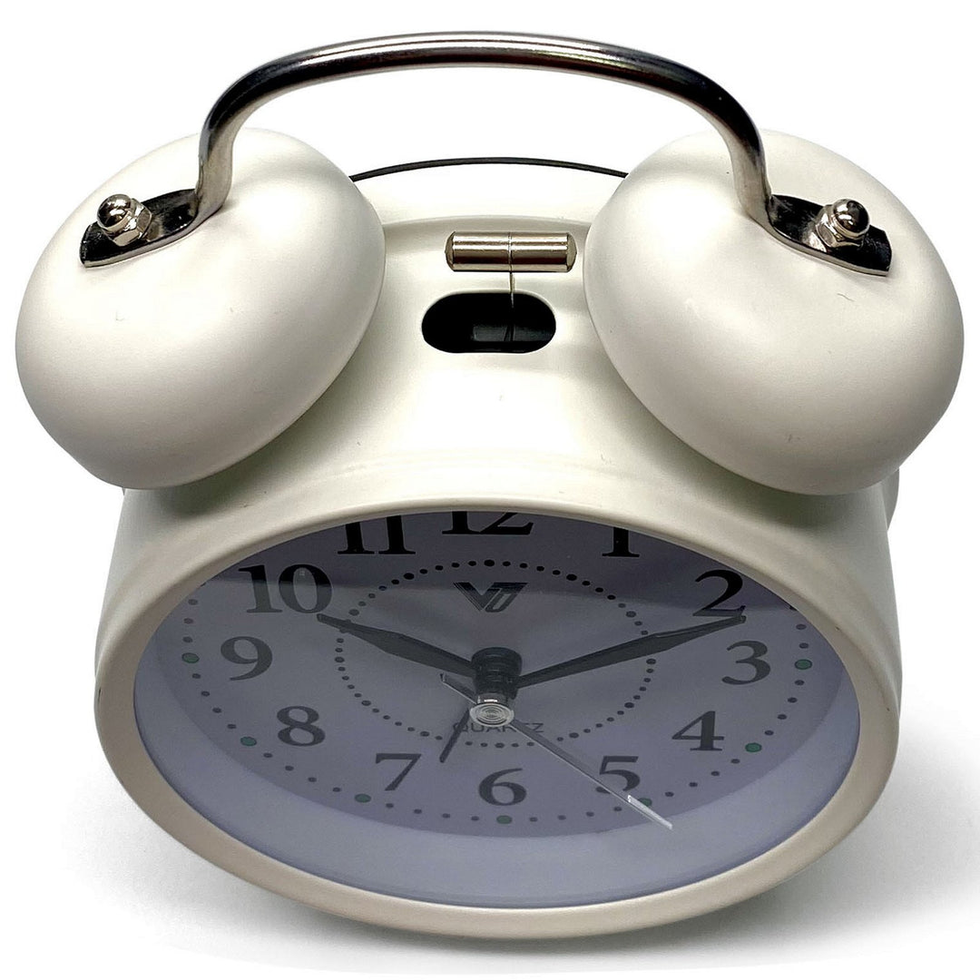 Victory Ricki Mechanical Twin Bell Alarm Clock Cream 17cm TGH-S39Cream 6