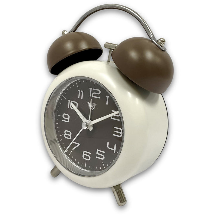Victory Roly Poly Twin Bell Alarm Clock Brown 14cm TGH-F18BR 3