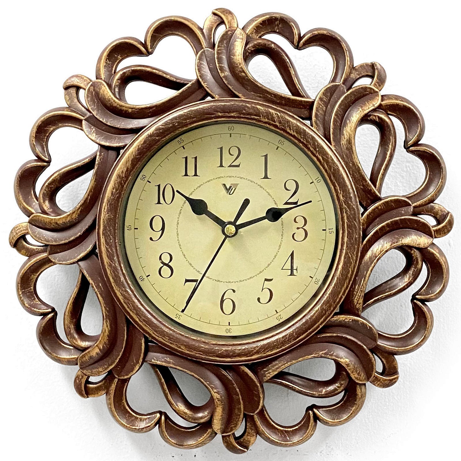 Victory Vintage Distressed Medina Small Wall Clock Brown 25cm CJH-5827G 1