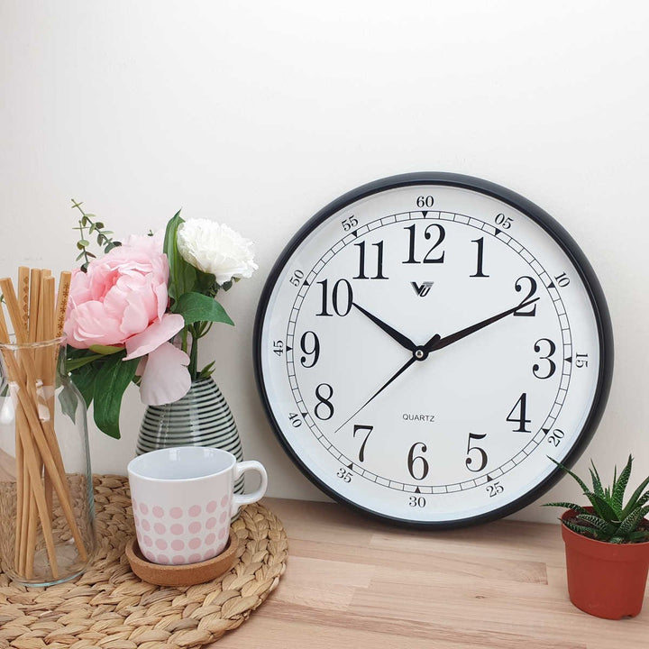 Victory Wyatt Wall Clock Black 33cm CWH 6228Black 2