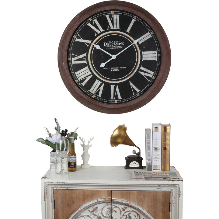 Vintage Style Rustic Delcampe Wall Clock 70cm 56003CLK 4