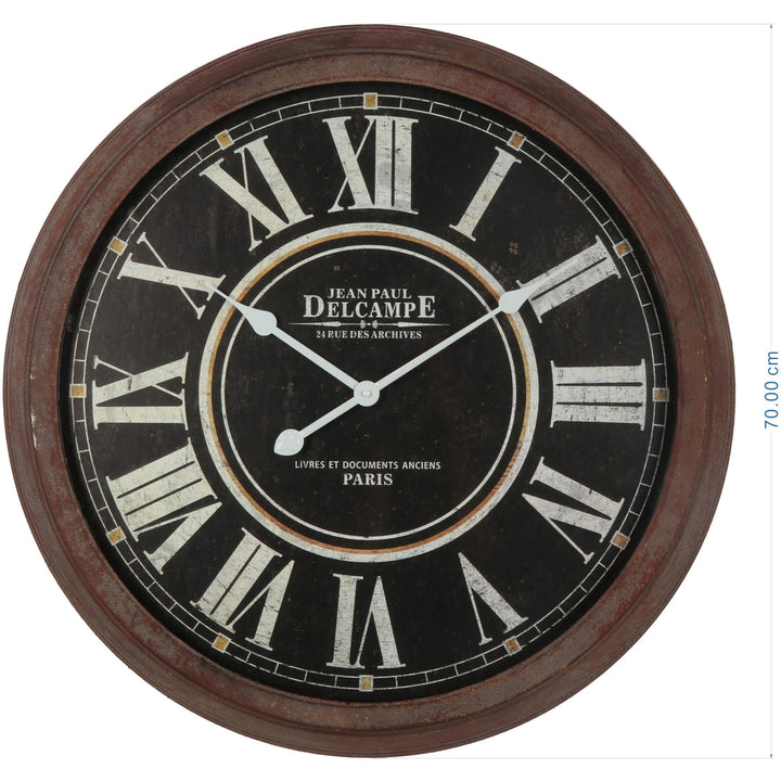 Vintage Style Rustic Delcampe Wall Clock 70cm 56003CLK 5