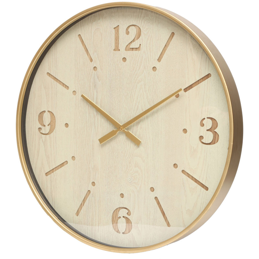 Yearn Aura Distressed Gold Metal Wall Clock 60cm 11731CLK 1