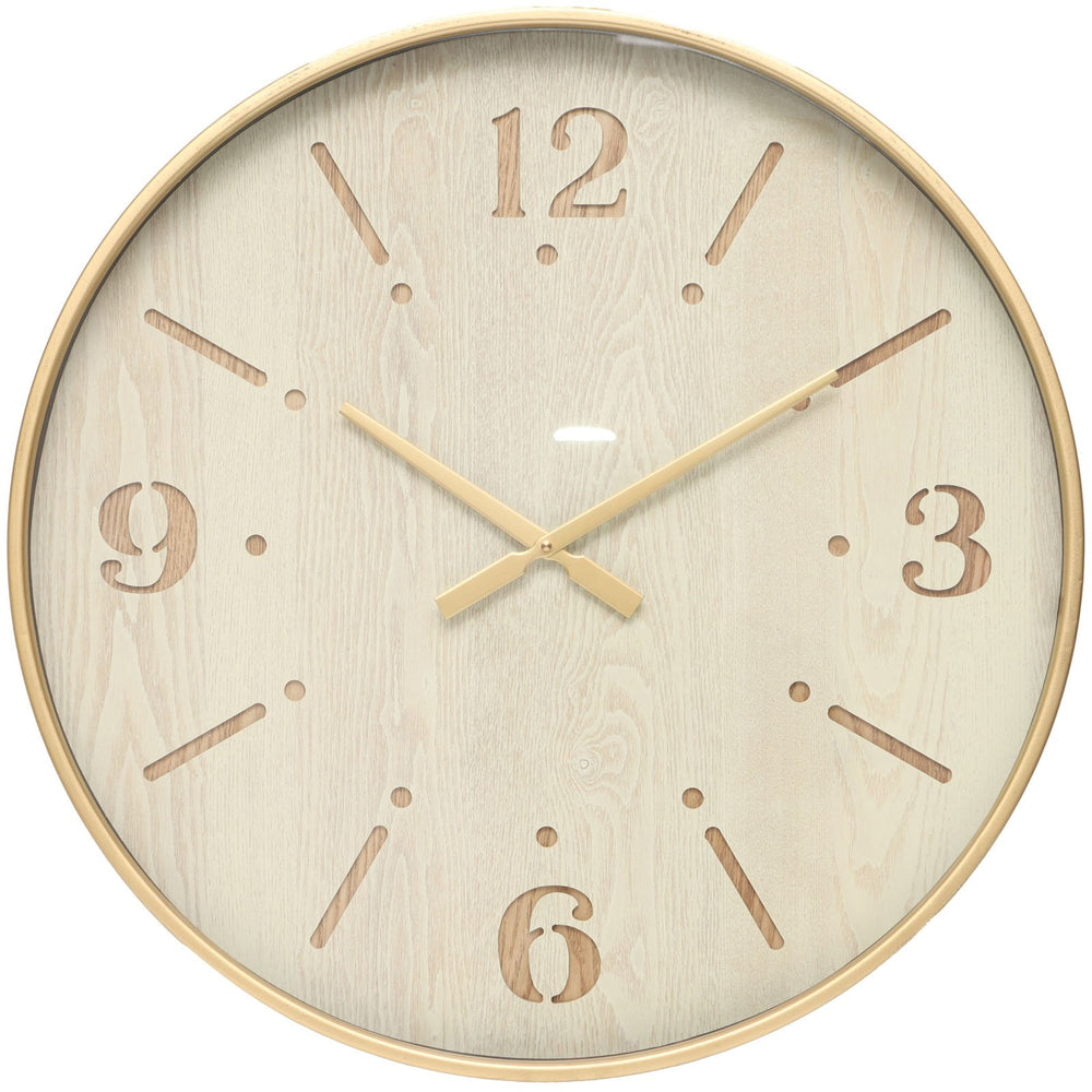 Yearn Aura Distressed Gold Metal Wall Clock 60cm 11731CLK 2