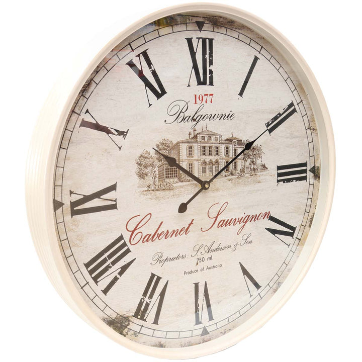 Yearn Balgownie Cabernet Sauvignon Rustic Iron Wall Clock 60cm 24336CLK 1