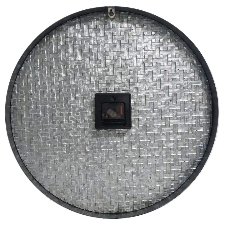Yearn Bricka Metal Black and Silver Wall Clock 50cm 11739CLK 3