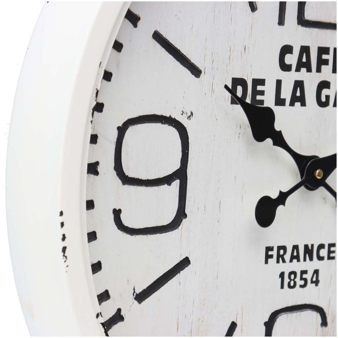 Yearn Cafe De La Gare Rustic Station Iron Wall Clock 50cm 24338CLK 3