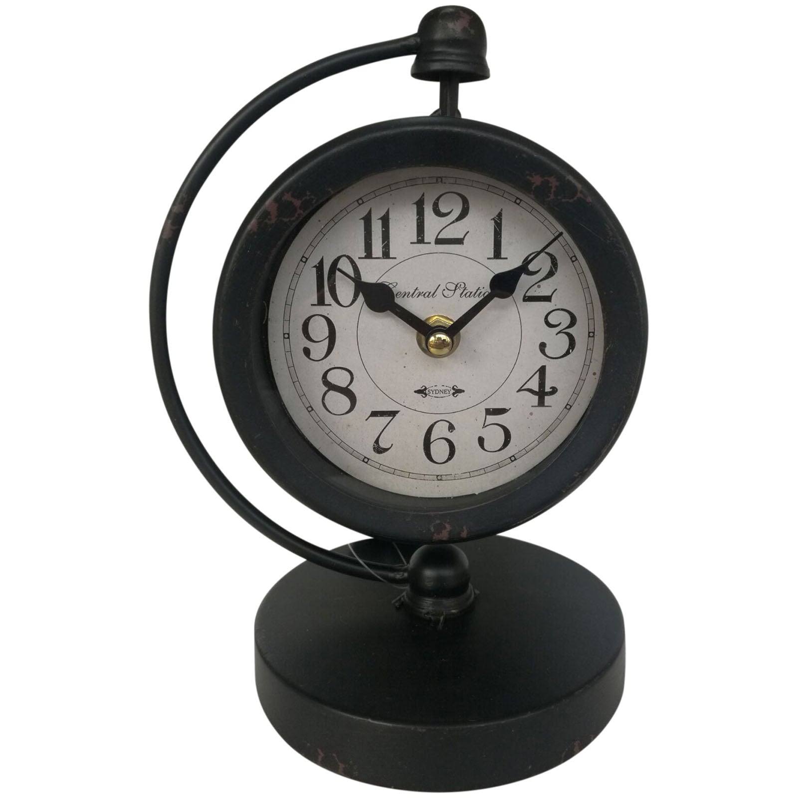 Buy Central Station Crescent Metal Desk Clock Numbers 20cm Online – Oh ...