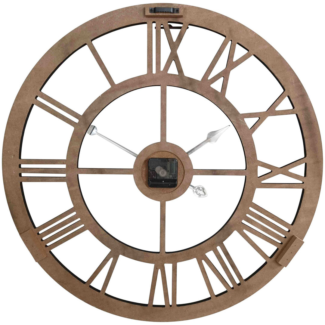 Yearn Coastal Double Frame White Wash Floating Roman Wall Clock 60cm 11750CLK 5