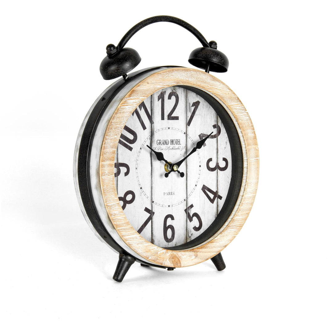 Yearn Grand Hotel Twin Bell Faux Alarm Desk Clock 32cm 11730CLK 2