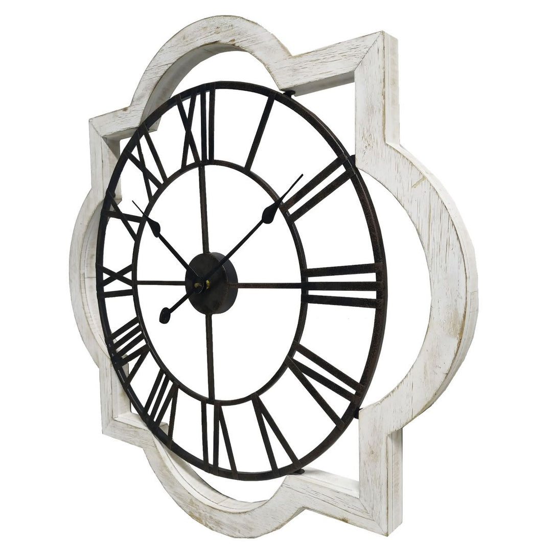 Yearn Industrio French Metal and Wood Wall Clock 70cm 11738CLK 1