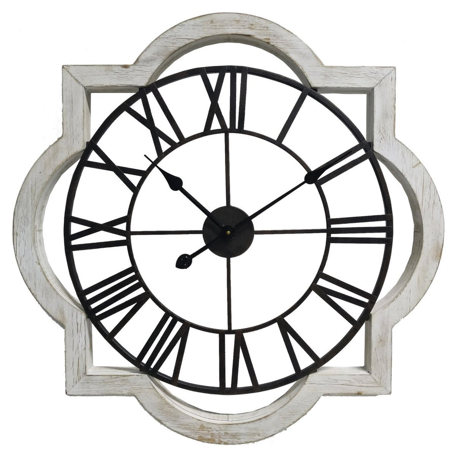 Yearn Industrio French Metal and Wood Wall Clock 70cm 11738CLK 2