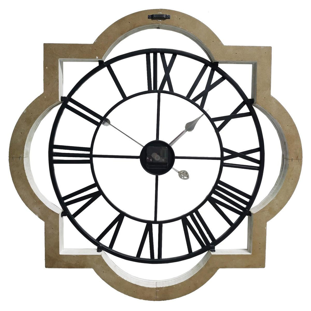 Yearn Industrio French Metal and Wood Wall Clock 70cm 11738CLK 3