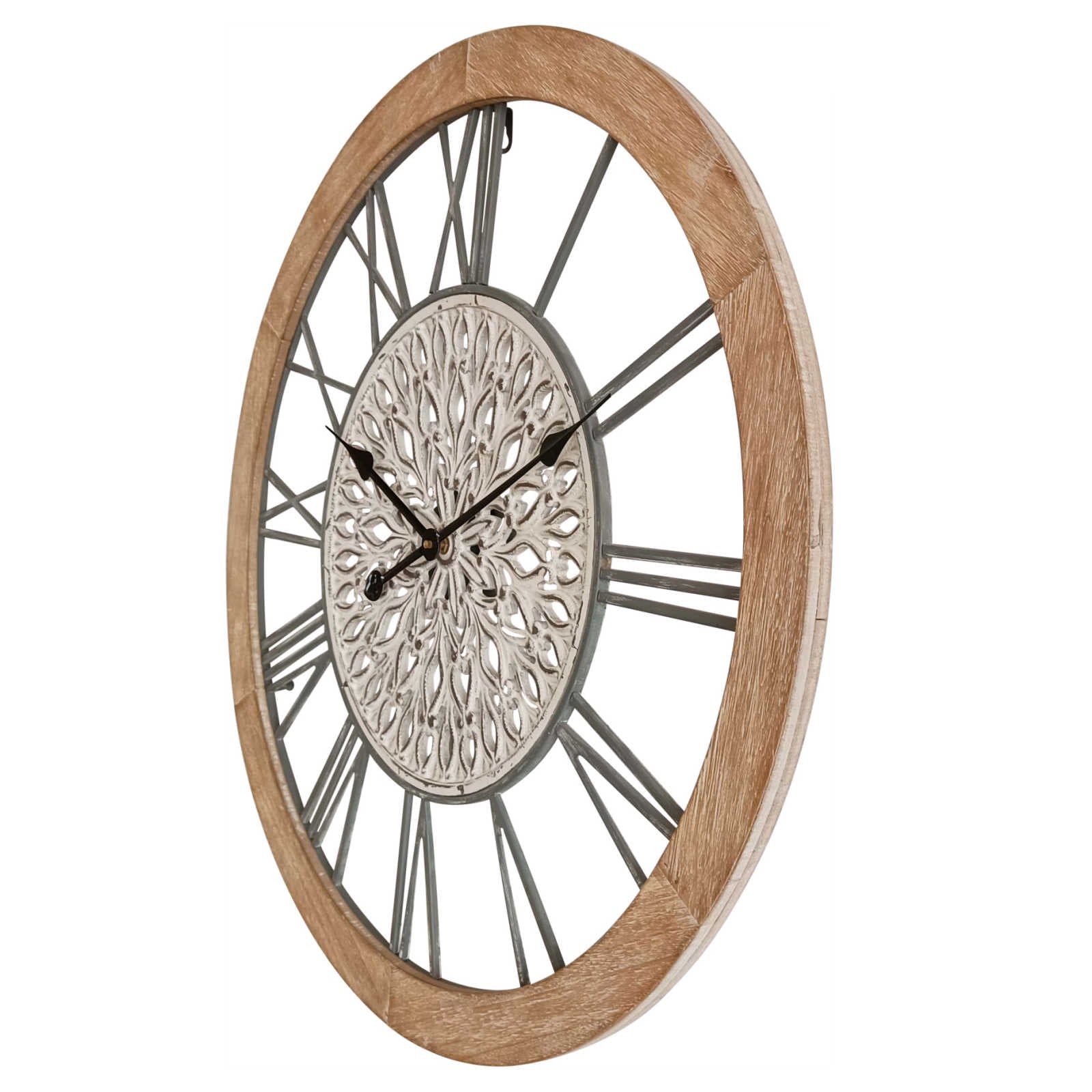 Yearn Industro Hamptons Distressed Roman Wall Clock 70cm 11749CLK 2