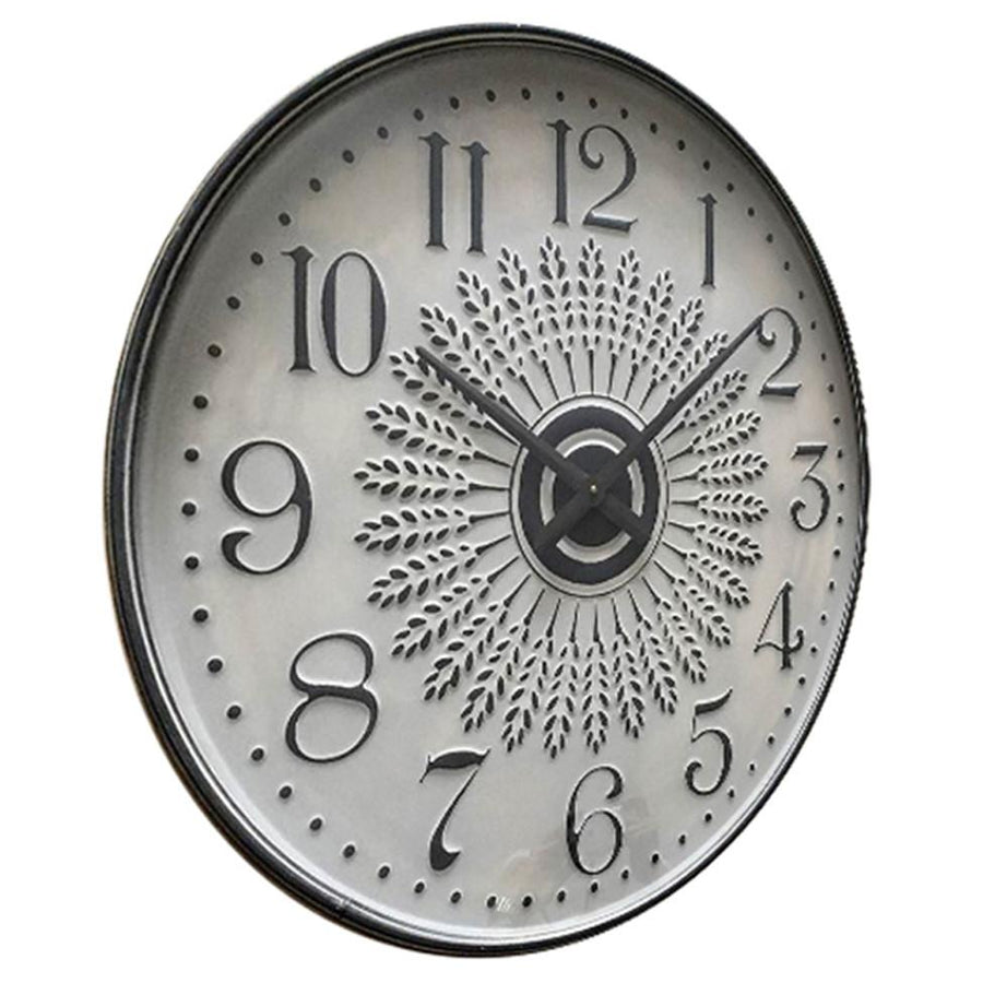 Yearn Moda Intricate Rasied Pattern Metal Wall Clock 71cm 90246CLK 1