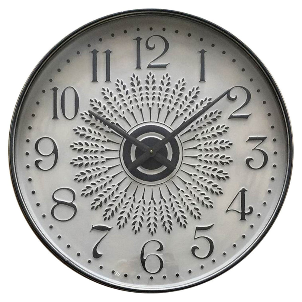Yearn Moda Intricate Rasied Pattern Metal Wall Clock 71cm 90246CLK 2