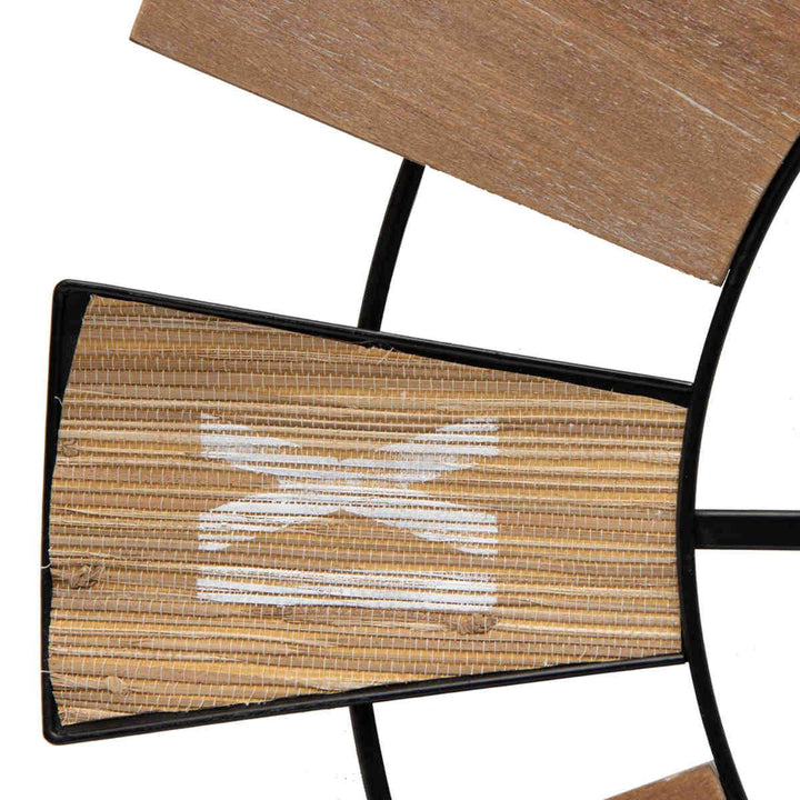 Yearn Nordic Mix Timber Tones Wood and Metal Wall Clock 70cm 92001CLK 3