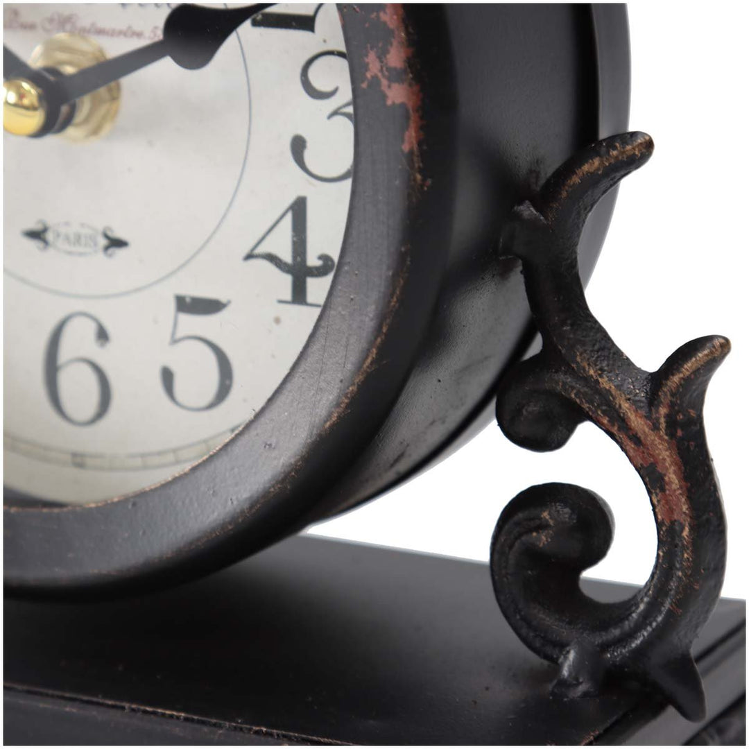 Yearn Ornate Grand Hotel Period Iron Mantel Clock 18cm 24335CLK 3