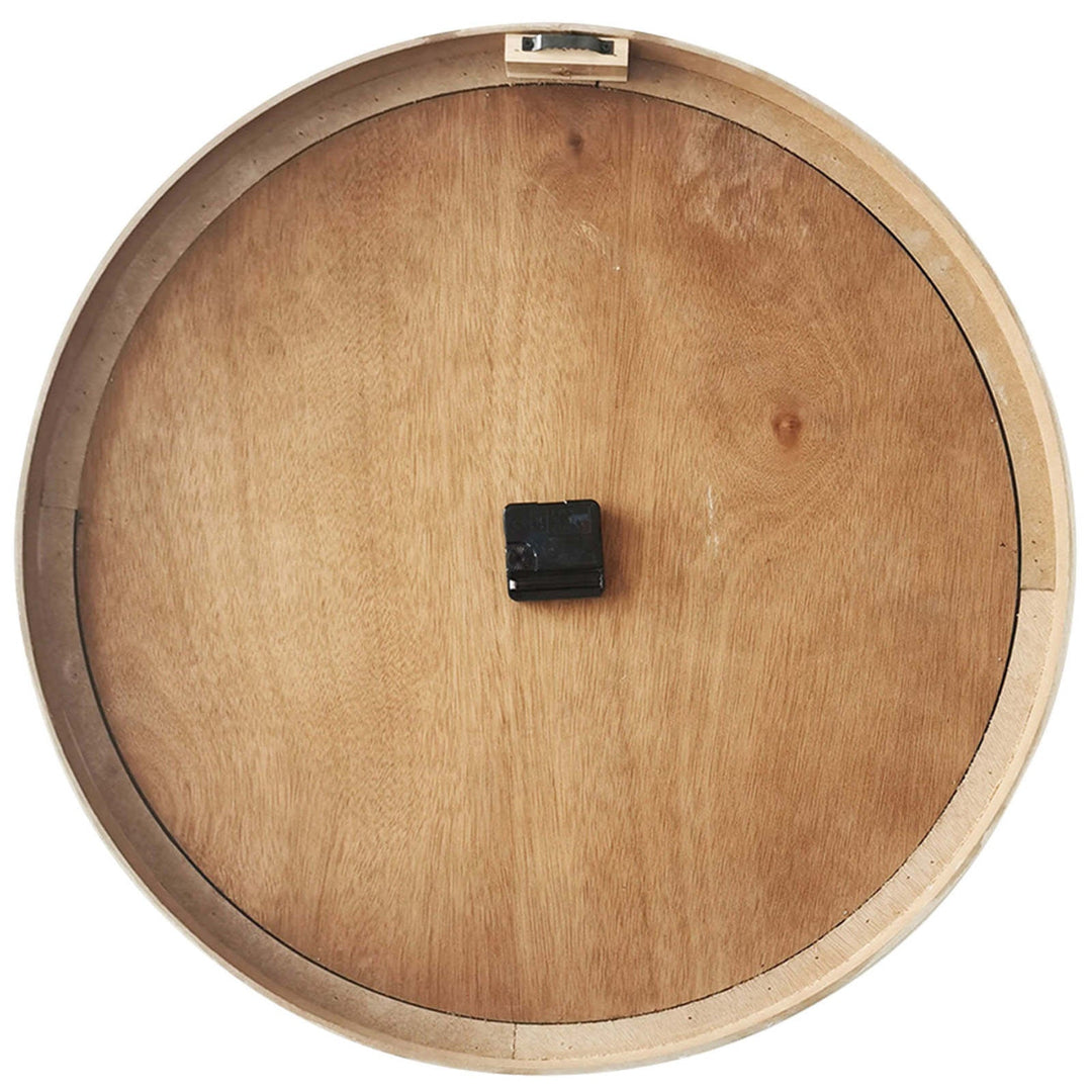 Yearn Vintage Industrial Black Wooden Boards Wall Clock 60cm 92091CLK 3