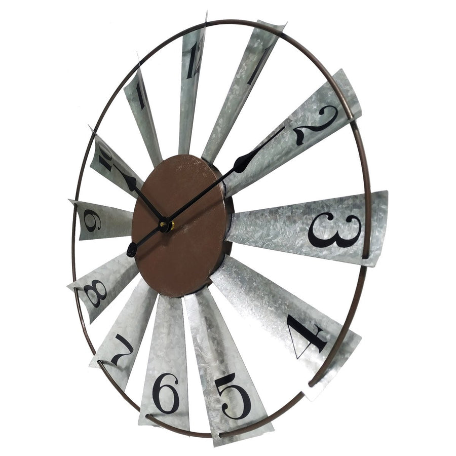 Yearn Windmill Metal Wall Clock 60cm 11740CLK 1