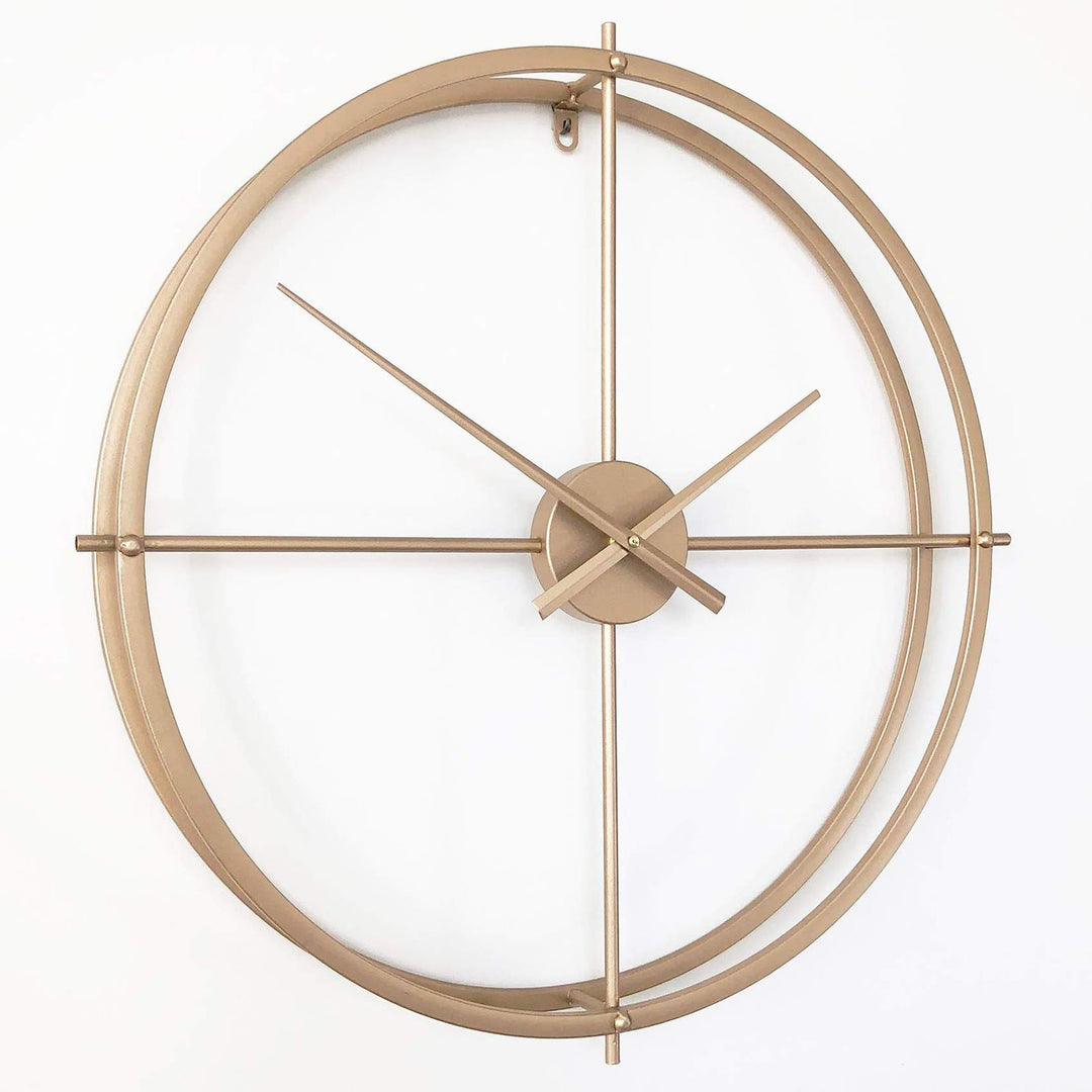 ivory and deene lincoln wall clock gold 60cm id1018 1