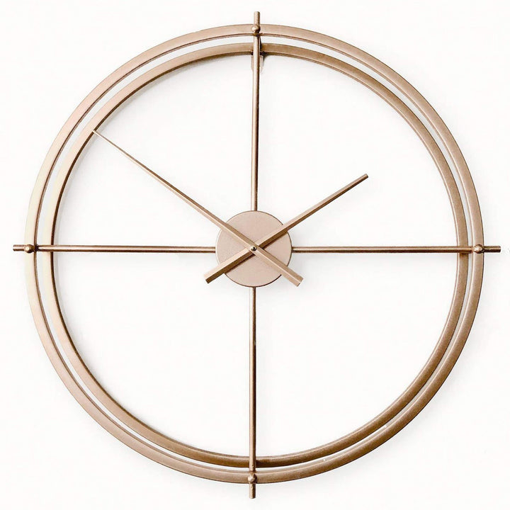 ivory and deene lincoln wall clock gold 60cm id1018 2