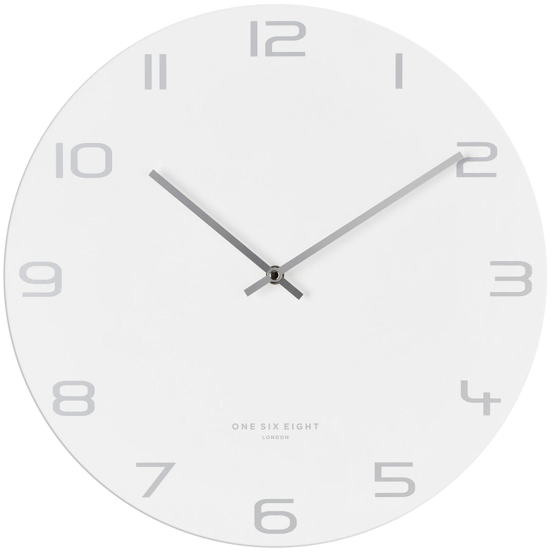 One Six Eight London Bianca Wall Clock White 40cm 22115 2