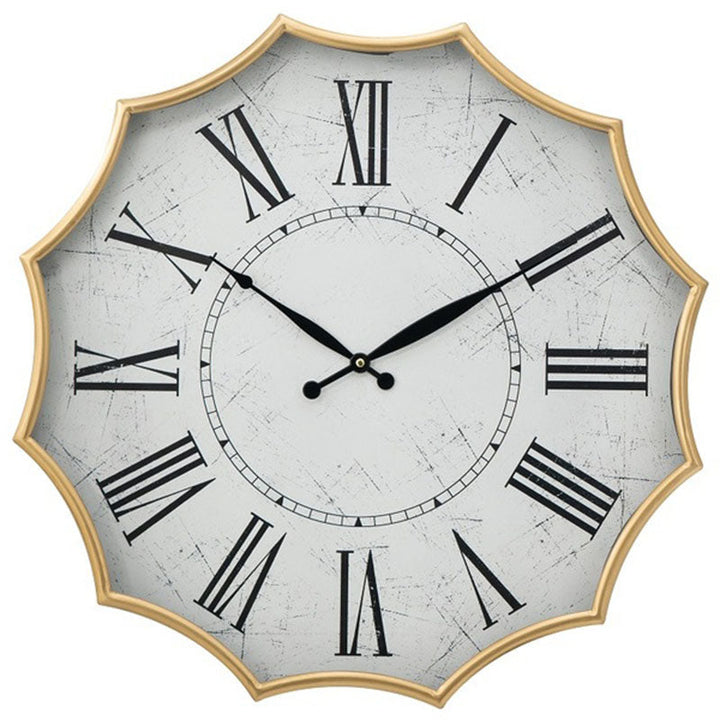 scalloped gold wall clock 60cm 20886 1